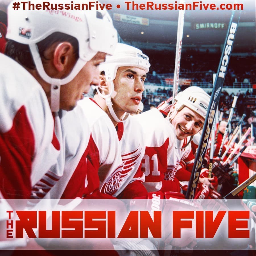 The Russian Five - Fedorov, Larionov, Fetisov, Konstantinov, Kozlov 