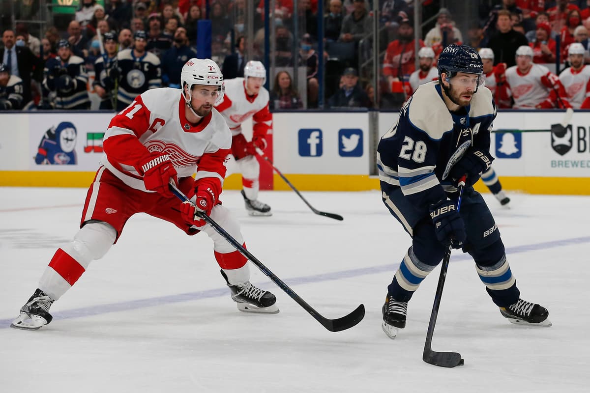 Raymond, Larkin post multi-point games but Wings squander late lead in ...