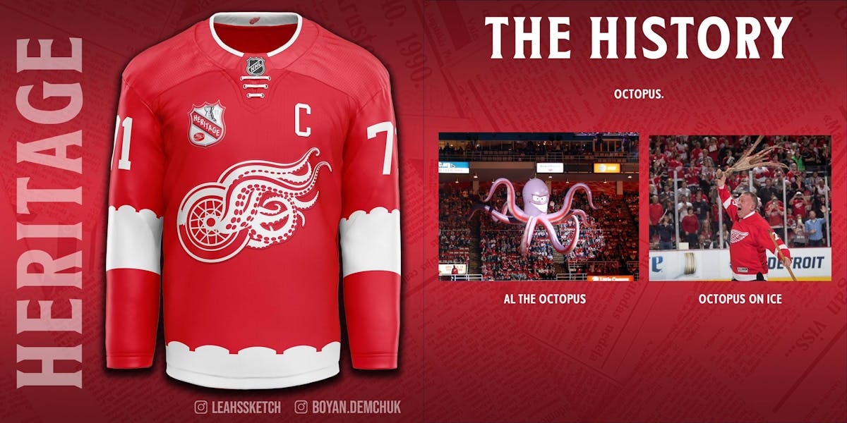 Red Wings Concept (with BLACK third) on Icethetics Thoughts