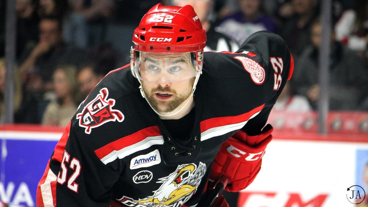 grand rapids griffins, griffins hockey, enforcer, dylan mcilrath, manitoba moose, round 1, playoff hockey, griffins hockey